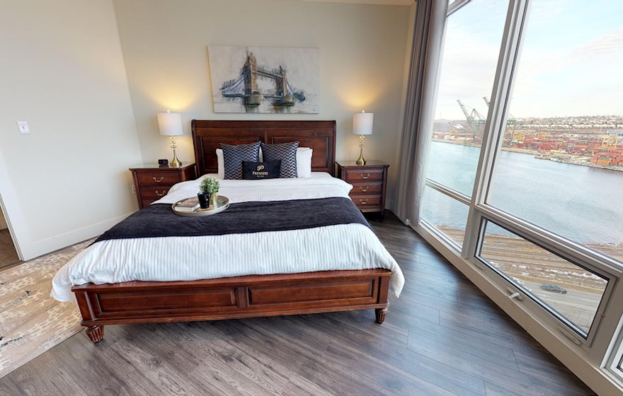 Second Bedroom Queen Mattress Fully Furnished Apartment Suite Halifax NS