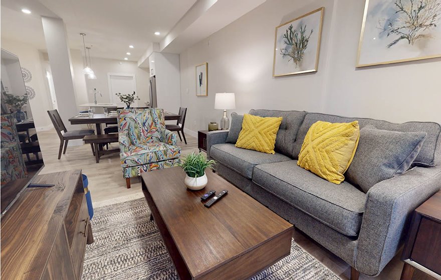 9 Living Room Temporary Housing Fully Furnished Short-Term Rental Townhouse Moncton New Brunswick