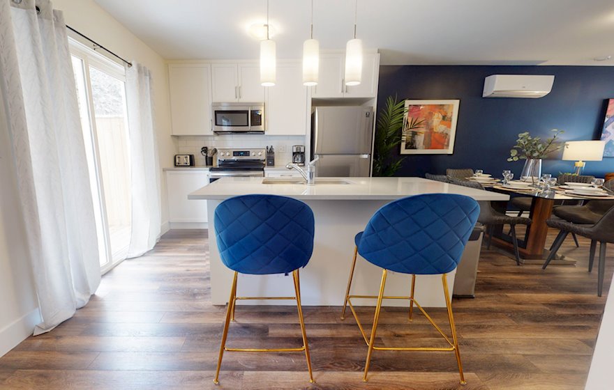 4 Open Space Living Room Dining Room and Kitchen Fully Furnished Townhouse Dartmouth NS