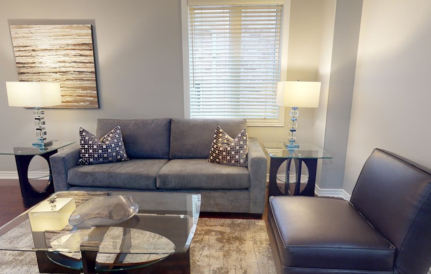 Living Room Free WiFi Fully Furnished Apartment Suite Brampton