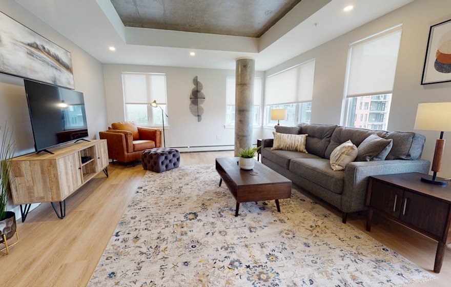 11 Open Space Living Room Dining Room and Kitchen Fully Furnished Apartment Suite Halifax NS