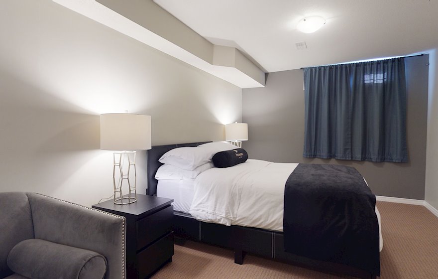 Fourth Bedroom Queen Mattress Fully Furnished Apartment Suite Ottawa