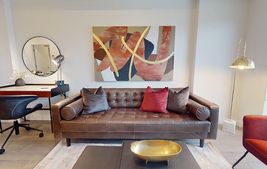 Living Room Free WiFi Fully Furnished Apartment Suite Gatineau