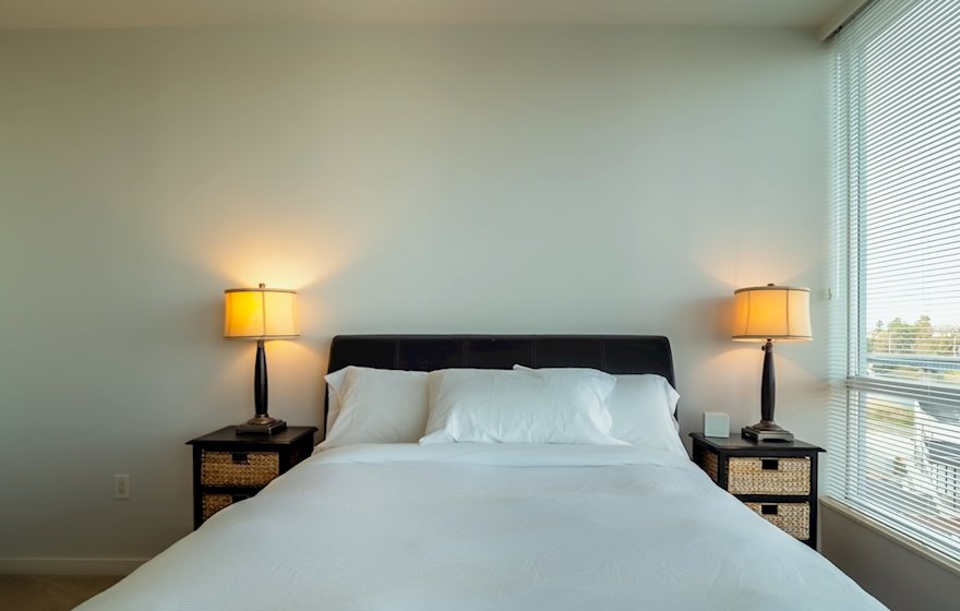 Master Bedroom Furnished Apartment DSGS 407B Victoria
