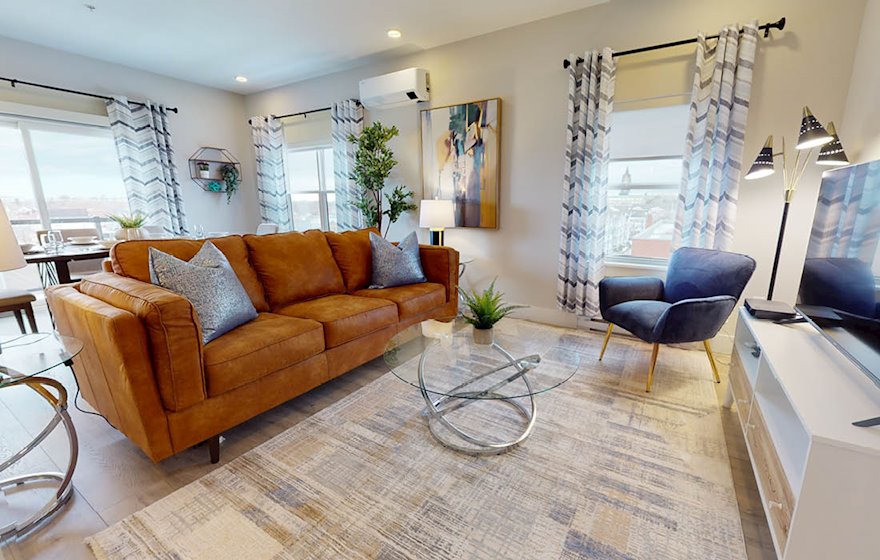 1 Living Room Free WiFi Fully Furnished Residence, Two Bedroom Suite Moncton New Brunswick