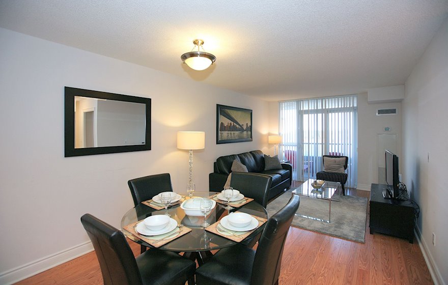 Dining Room Fully Furnished Apartment Suite Markham