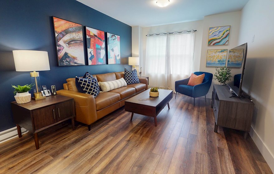 1 Living Room Temporary Housing Bedford Fully Furnished Short-Term Rental Townhouse Dartmouth NS