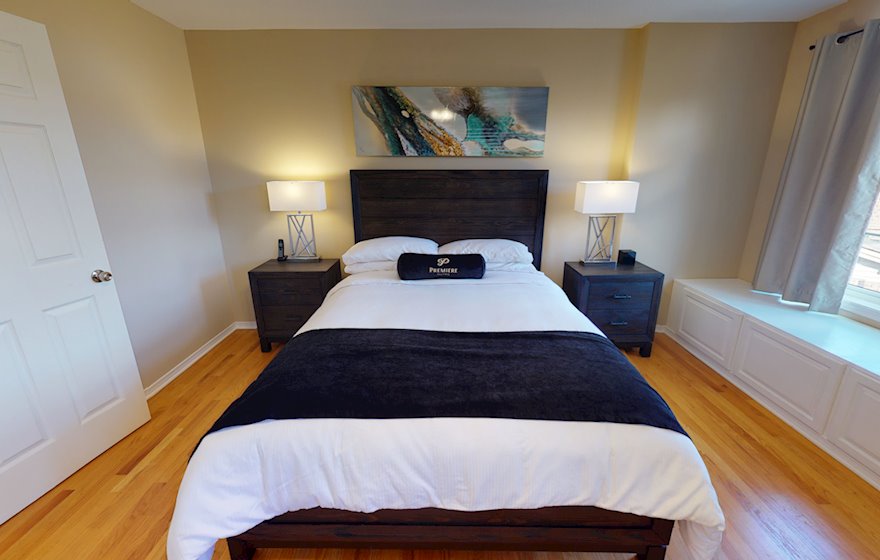 Principal Bedroom Queen Mattress Fully Furnished Apartment Suite Kanata