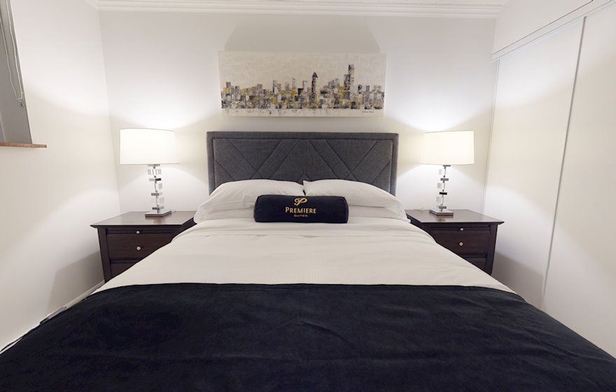 606 Second Bedroom Queen Mattress Fully Furnished Apartment Suite Ottawa